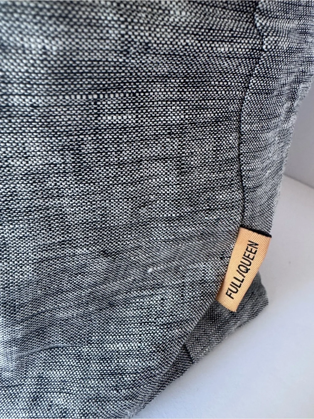 European Linen Full/Queen Size Duvet Cover Set | Charcoal Chambray